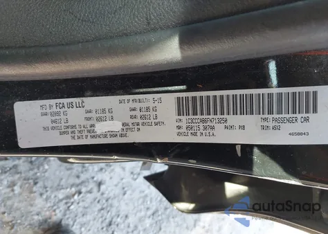 2015 Chrysler 200 Limited из США, поврежденный, VIN 1C3CCCAB6FN713250